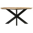  Spisebord Ø150x76 cm grov heltre mango 351710