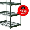 Drivhus med hyller 69 x 49 x 125 cm Plonos 4921