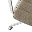 Vipp 452 Svingstol med Hjul Dark Sand / Polert Aluminium