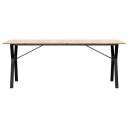  Spisebord Y-ramme 200x100x75 cm heltre furu og støpejern 3282723