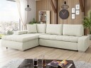 Cerys Sovesofa med sjeselong 4 seter   Beige