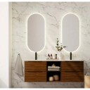 Linn Bad Tistel speil med lys 50x110 cm Speilglass