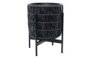Wicker Blomsterkrukke på stativ 38x38xH49 cm Svart  