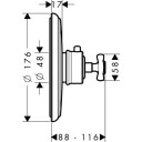Axor Montreux High Flow termostat For innbygging, Krom