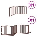 Vidaxl Hundeport Sammenleggbar 6 Paneler Brun 480 cm Poppeltre
