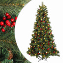 vidaXL Kunstig sammensatt juletre 180 cm 300 LED-lys Varmhvit