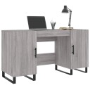 vidaXL Skrivebord grå sonoma 140x50x75 cm konstruert tre