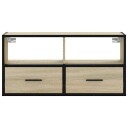  TV-benk sonoma eik 80x31x39,5 cm konstruert tre og metall 8721102839795
