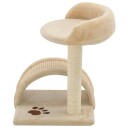 Vidaxl Kloretre Med Klorestolpe I Sisal 40 cm Beige Og Brun