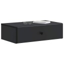 vidaXL Vegghengt Sidebord Svart 59 x 34,5 x 17 cm Konstruert tre