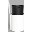 Nichba Toilet Bin søppelbøtte 6 liter hvit