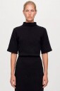Object   Bluse Objmeral 2/4 Re High Neck Top E Ci   Svart