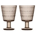 iittala Kastehelmi drikkeglass p? fot 26 cl 2 stk. Linne