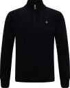 Morris Nathan Cable Half Zip   BLACK   XXL