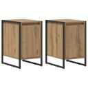  Nattbord 2 pcs Kunstnerisk Eik 39,5 x 30 x 50 cm Konstruert tre
