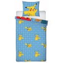 Licens Pokémon sengetøy   100% bomull   Barnesengetøy 140x200 cm   Pikachu Charizard Venusaur Blastoise og Meowth