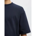Selected Homme Loose Oscar Short Sleeve O-Neck Tee Blå M