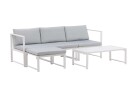 Venture Design Salvador sofagruppe Hvit med grå pute 2 hjørner midtdel krakk & bord 103x55 cm Hvit