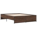  Sengeramme brun eik 140x200 cm konstruert tre og metall 8721102610813