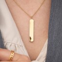 Avilé Jewelry Anchor Plate Halskjede 18 kt. Gullforgylt sølv Di002-GP - Unisex - 925 sterling silver