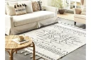 Khouribga Bomullsteppe 160x230 cm - Svart/hvit