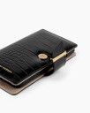 Ideal Of Sweden Cora Phone Wallet Galaxy S22 Plus Jet Black Croco