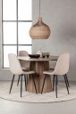 Venture Home   Spisegruppe Lanzo med 4 stk stoler Polar   Brun