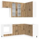 vidaXL Kjøkken enhet KALMAR 8 pcs Artisan eik Konstruert tre
