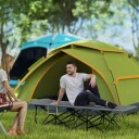 Feltseng sammenleggbar campingseng med madrasspute sidelomme 187 x 67 x 37 cm gjesteseng opptil 150 kg campingseng for voksne sa