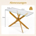 Moderne glasskonsollbord – herdet glass og metallben