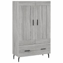 vidaXL Highboard grå sonoma 69,5x31x115 cm konstruert tre