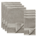 Decotique Alva Håndklesett 50x70 + 70x140 cm 8 pk Lysegrå