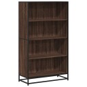 Bokhylle brun eik 80,5x35x139 cm konstruert tre