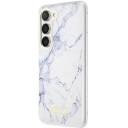 Guess Mobildeksel til Samsung Galaxy S23+ Hvit Hardcase med Marmor Design