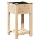 Hageplanter med hylle 45x45x76 cm Solid tre Furu