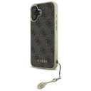 Guess 4G Charms Collection Mobildeksel til iPhone 16 - Brun