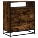  Kommode røkt eik 70x41x83,5 cm konstruert tre 8721102841507