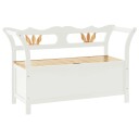 vidaXL Benk hvit 107x45x75,5 cm heltre gran