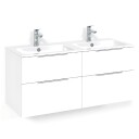 Macro Design Crown Servantskap Skuff - med Light 14 Servant 120cm Dobbel Hvit / Grip