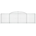 vidaXL Gabionkurv buet 300x50x80/100 cm galvanisert jern