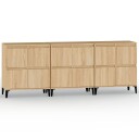  Skjenker 3 stk sonoma eik 60x35x70 cm konstruert tre