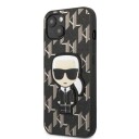 Karl Lagerfeld Hardt Deksel til iPhone 13 Mini 5,4" - Svart Monogram Icon Patch
