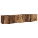  TV Veggskap 2 pcs Gamle tre 60 x 31 x 29.5 cm Konstruert tre