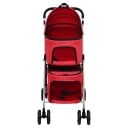 Hundevogn 2-lags sammenleggbar rød 83x48x97 cm oxfordstoff 172206