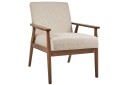 Lenestol Esrum Beige/mørkt tre Polyester Beige/mørkt tre Polyester
