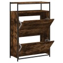  Skoskap røkt eik 75x34x112 cm konstruert tre 8721012382725