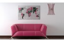 Bilde Kart Over Verden Fransk Triptyk 120x80 Artgeist sp. z o. o.