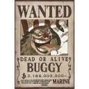One Piece Plakat 52 x 38 cm  Wanted Buggy Wano