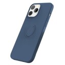 iPhone 13 Pro Max Liquid Silikondeksel med Ringholder Blå