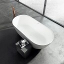 Pulcher Nomo 170 Slim Design Badekar 170X80 Massive Matt Hvit SolidTec
